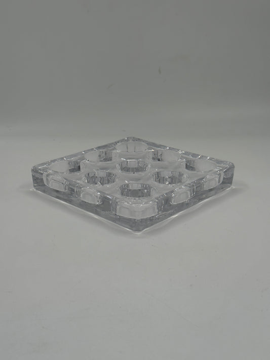 Vintage Pressed Glass 9-Section Serving Tray