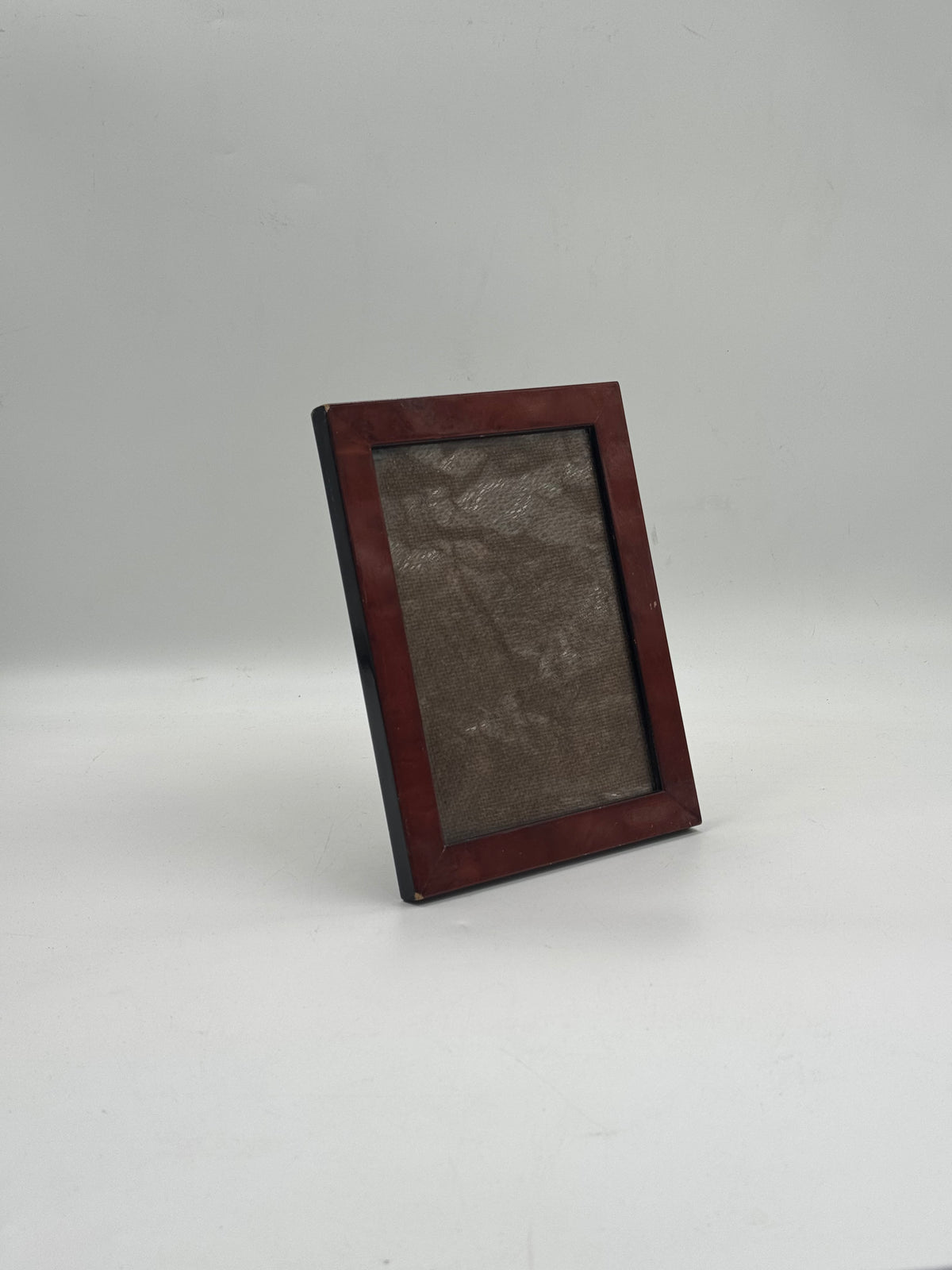 Burl-Effect Red Lacquer Photo Frame
