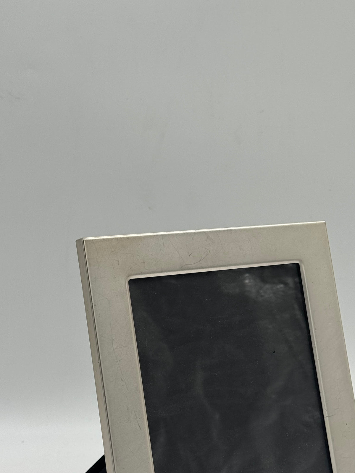 Minimalist Satin Silver-Tone Photo Frame