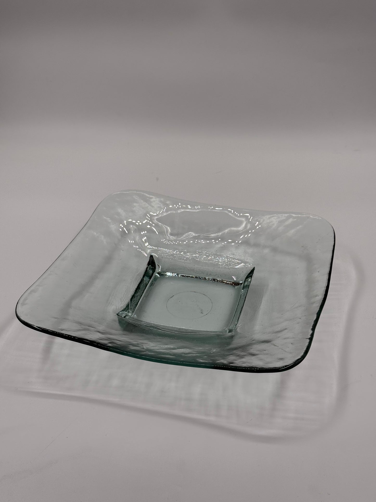 Square Glass Valet Textured Wave Finish