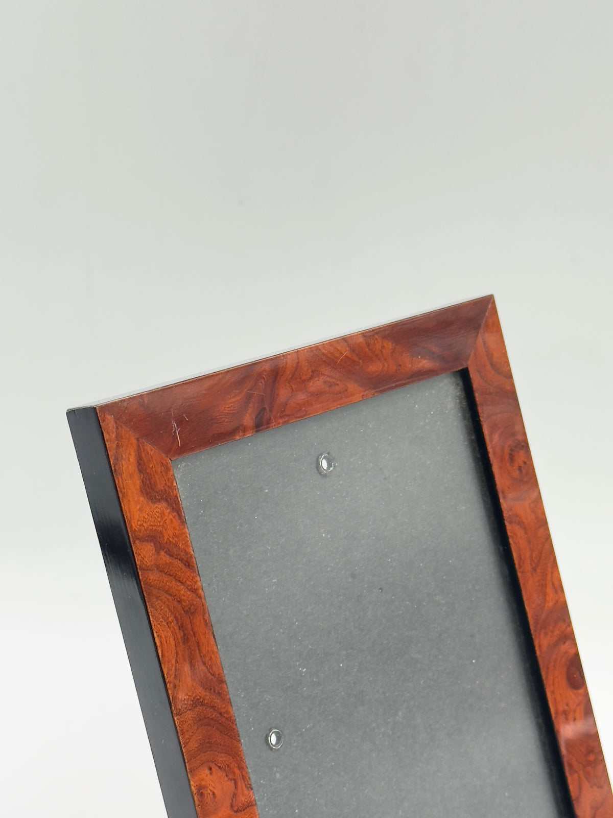 Vintage Faux Burl Wood Photo Frame with Easel Back