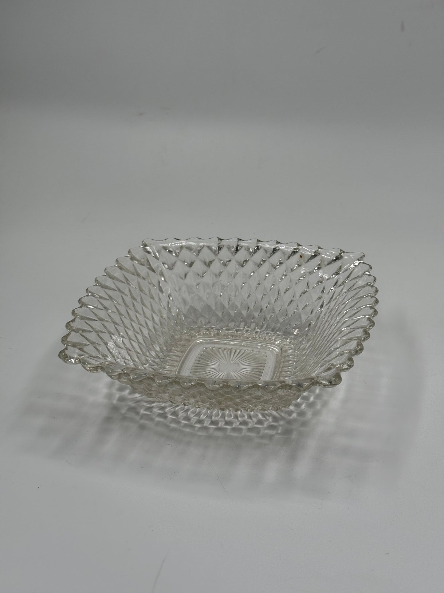 Diamond Cut Glass Bowl