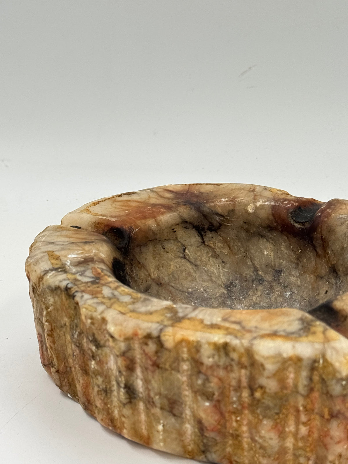 Vintage Hand-Carved Stone Ashtray