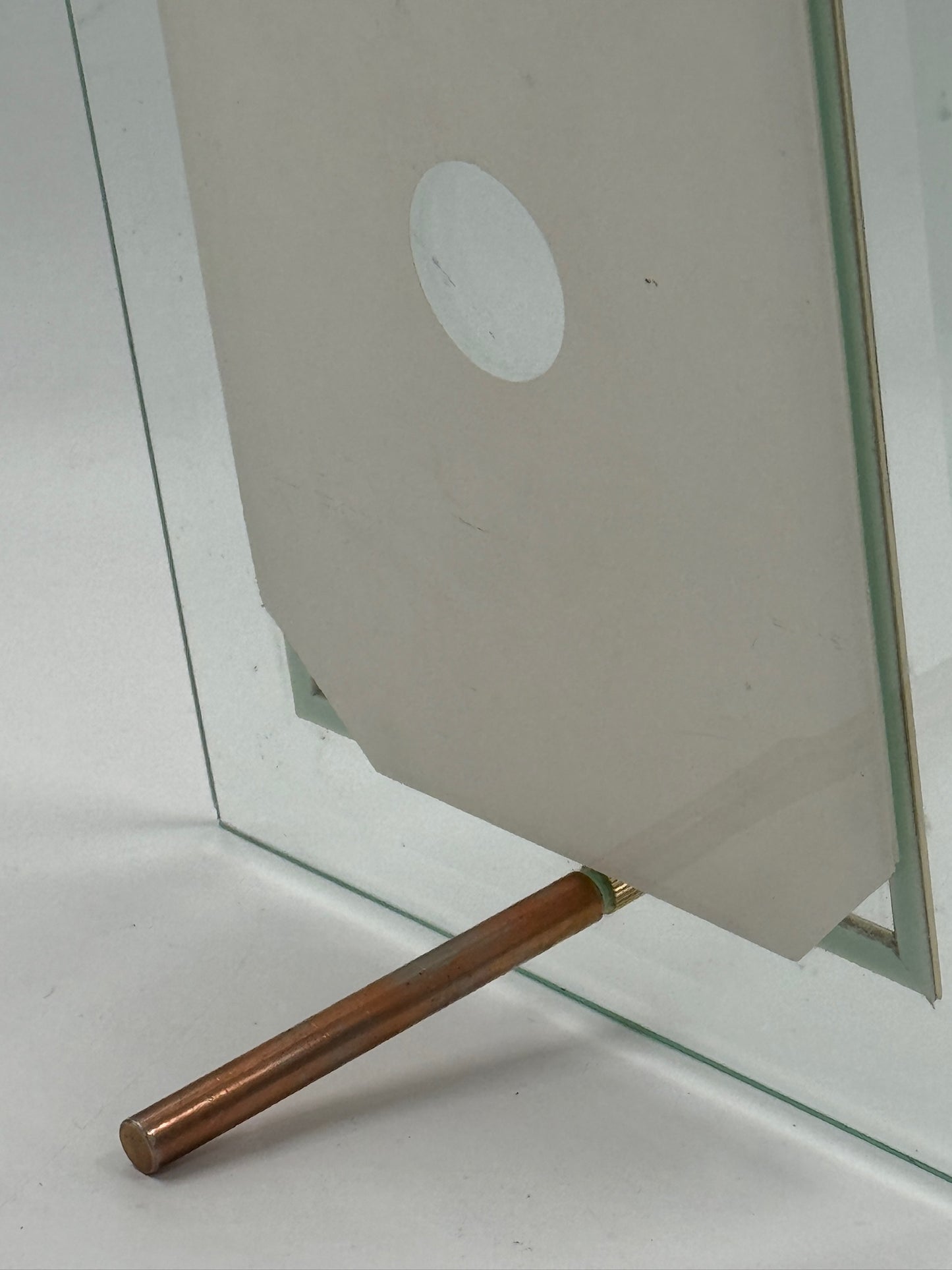Vintage Glass & Brass Photo Frame