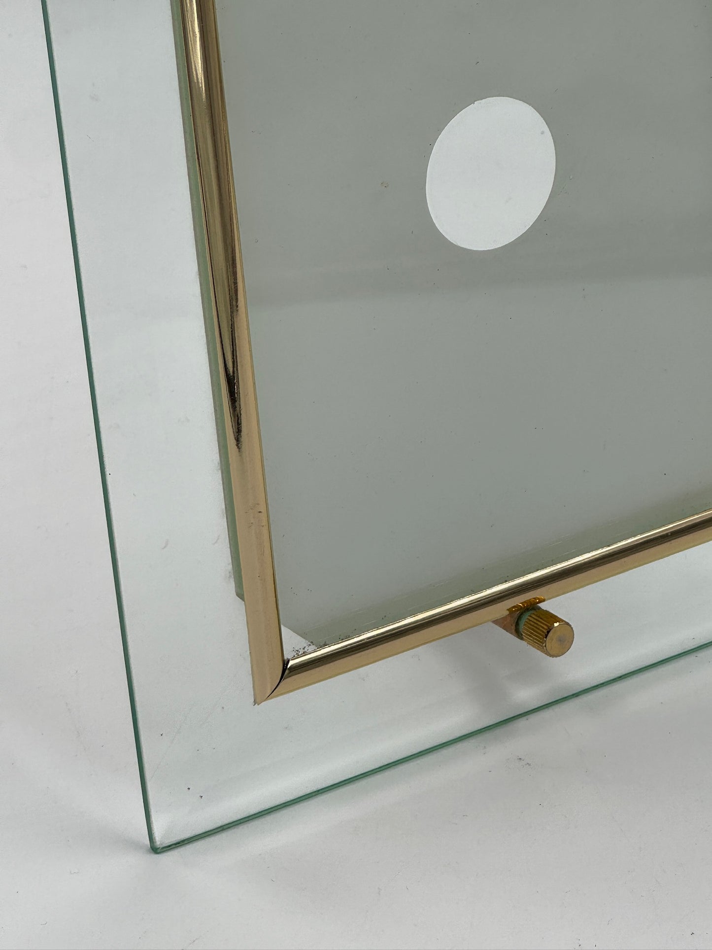 Vintage Glass & Brass Photo Frame