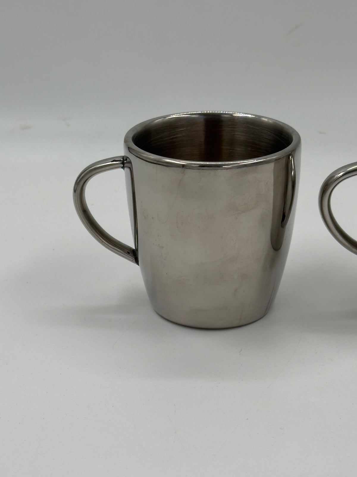 Set of 2 Double-Walled Stainless Steel Coffee Mugs