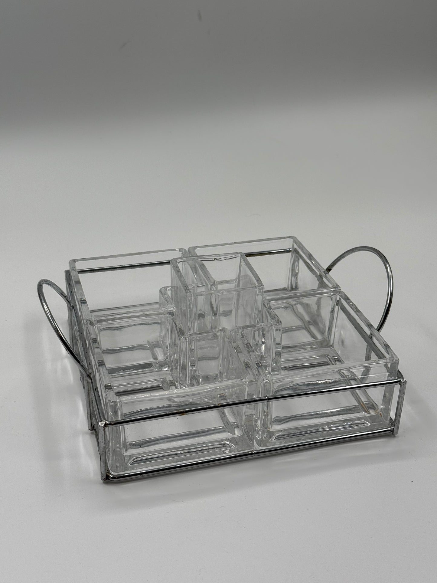 Modular Glass & Chrome Aperitif Set