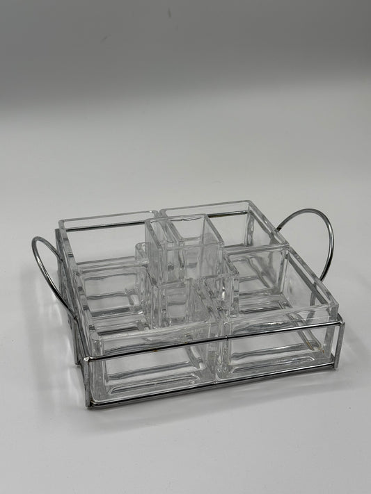 Modular Glass & Chrome Aperitif Set