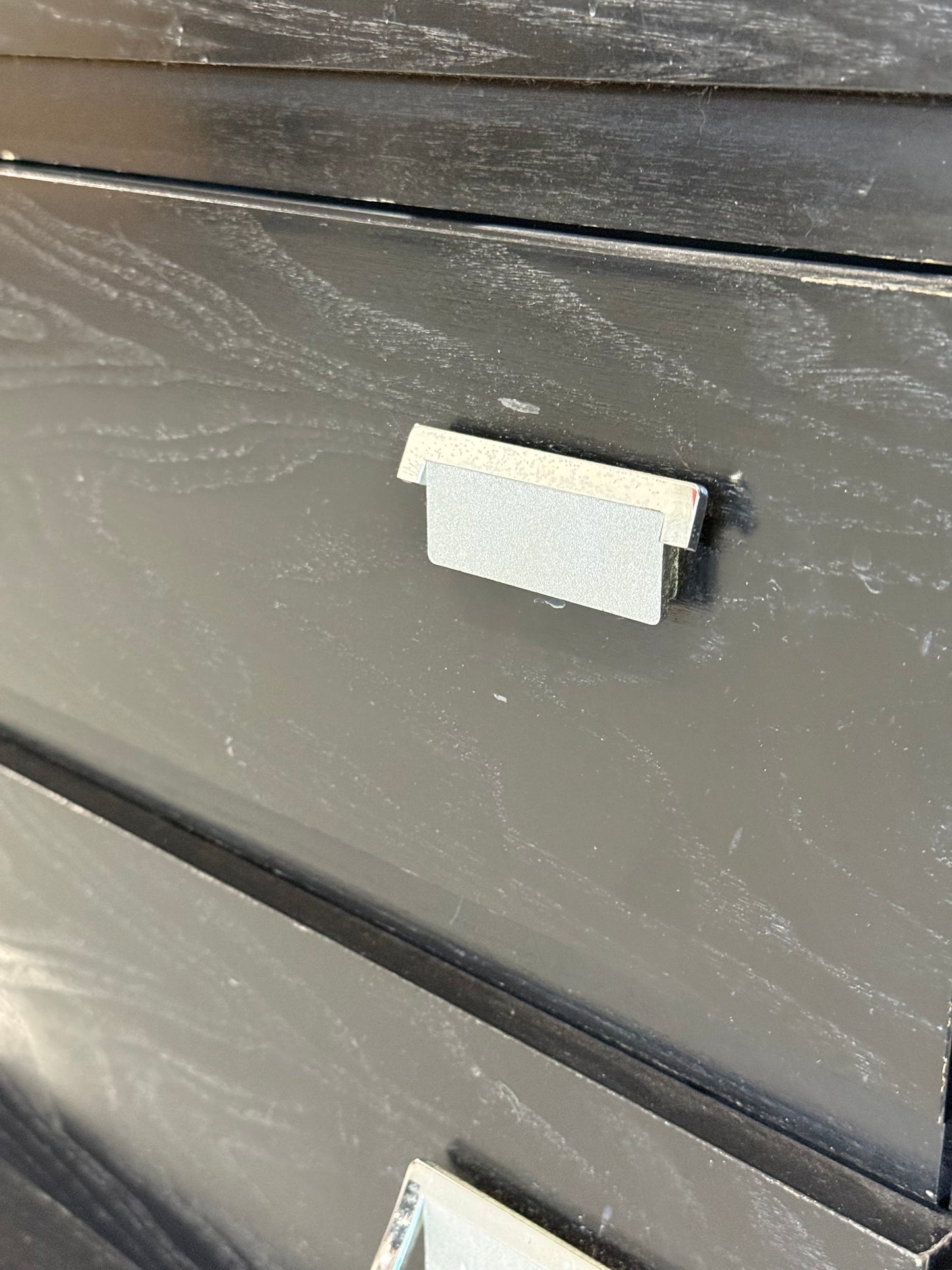 Vintage Black Lacquer Chrome sideboard