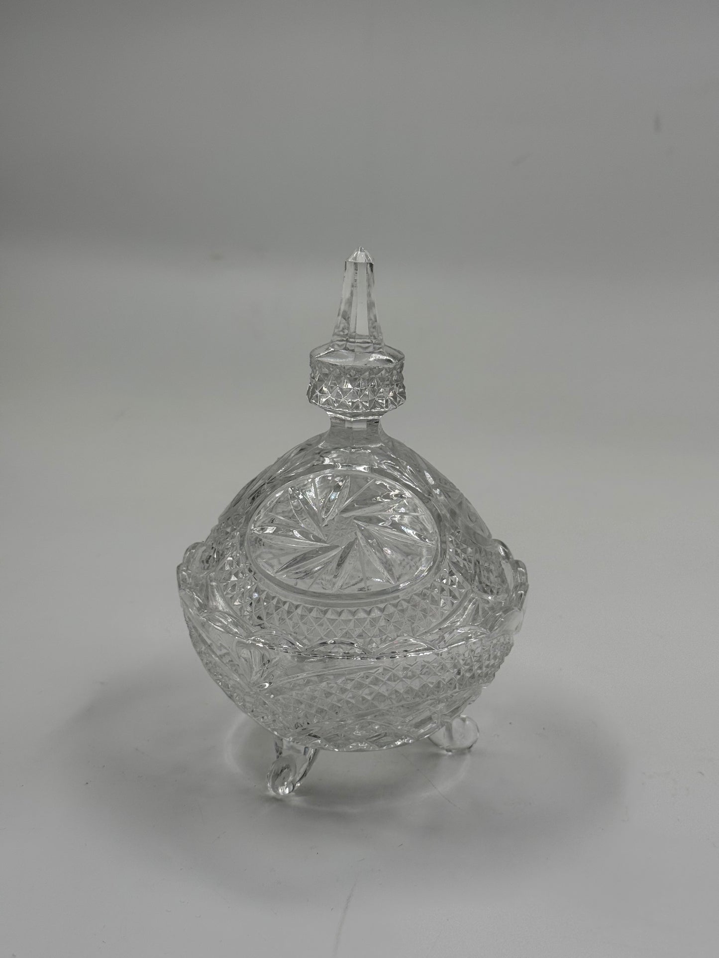 Vintage Cut Crystal bowl with Lid
