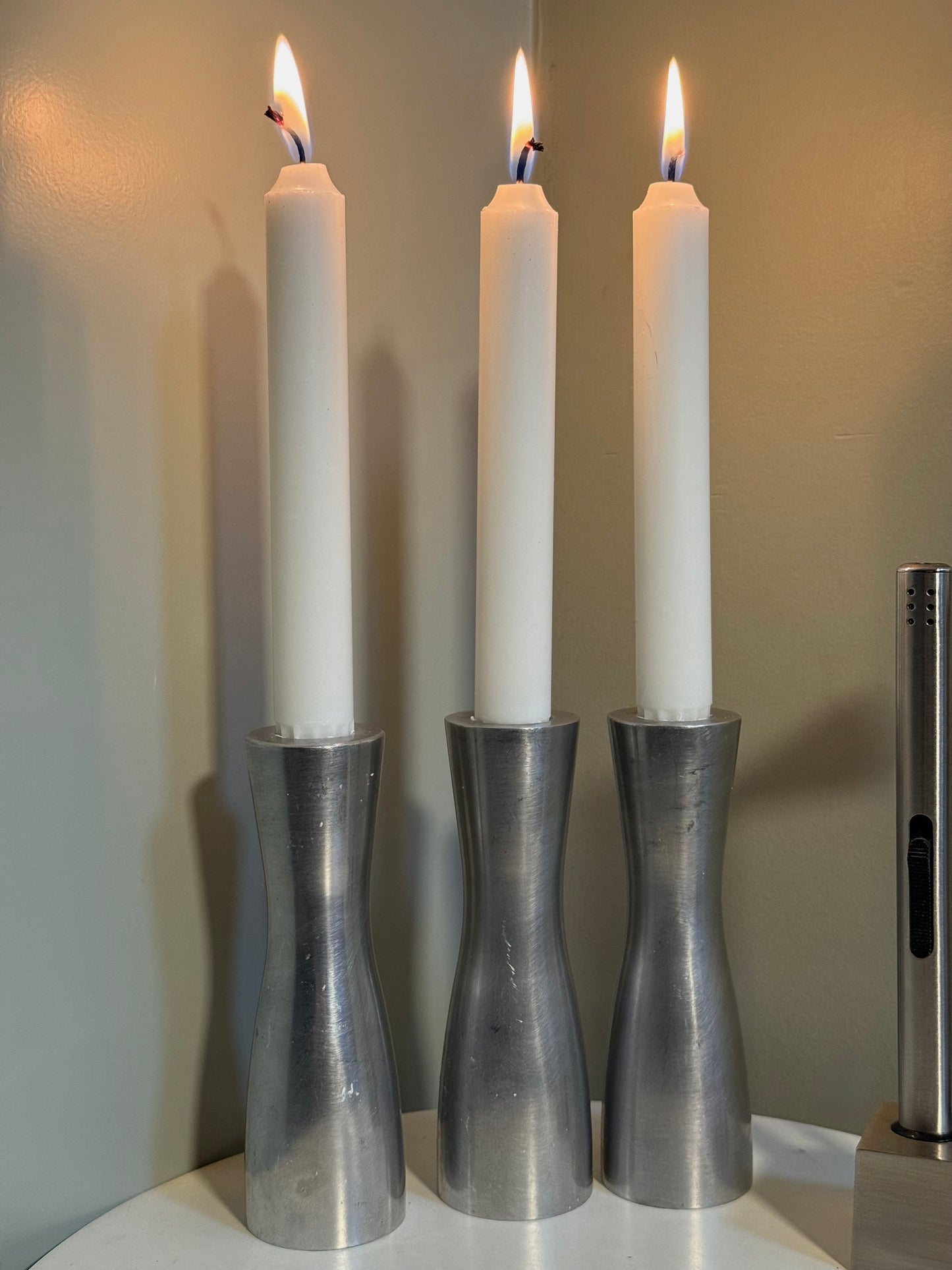 Candle Holders Set of Three Sculptural Silhouettes