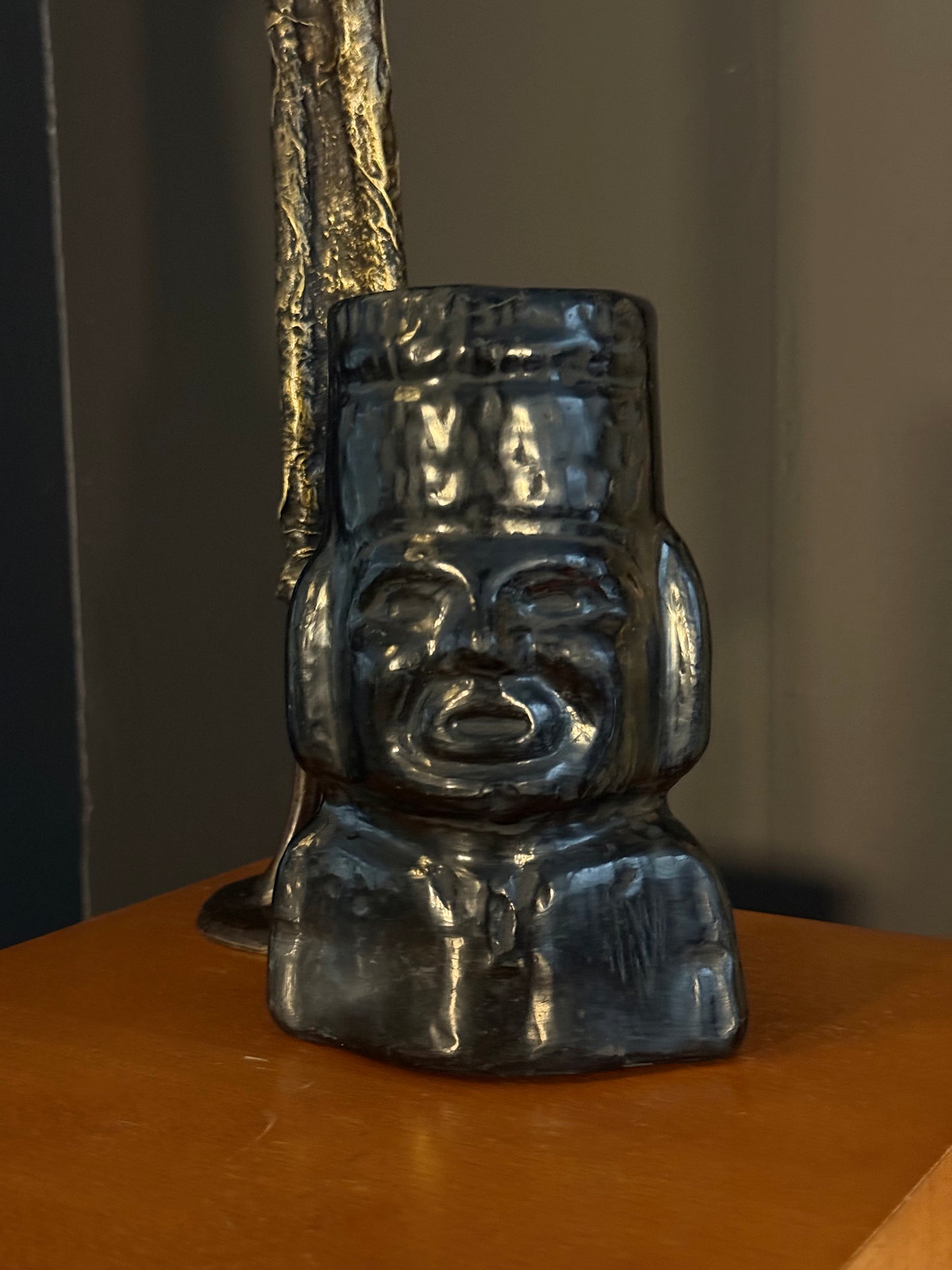 Black Ceramic Totem vase