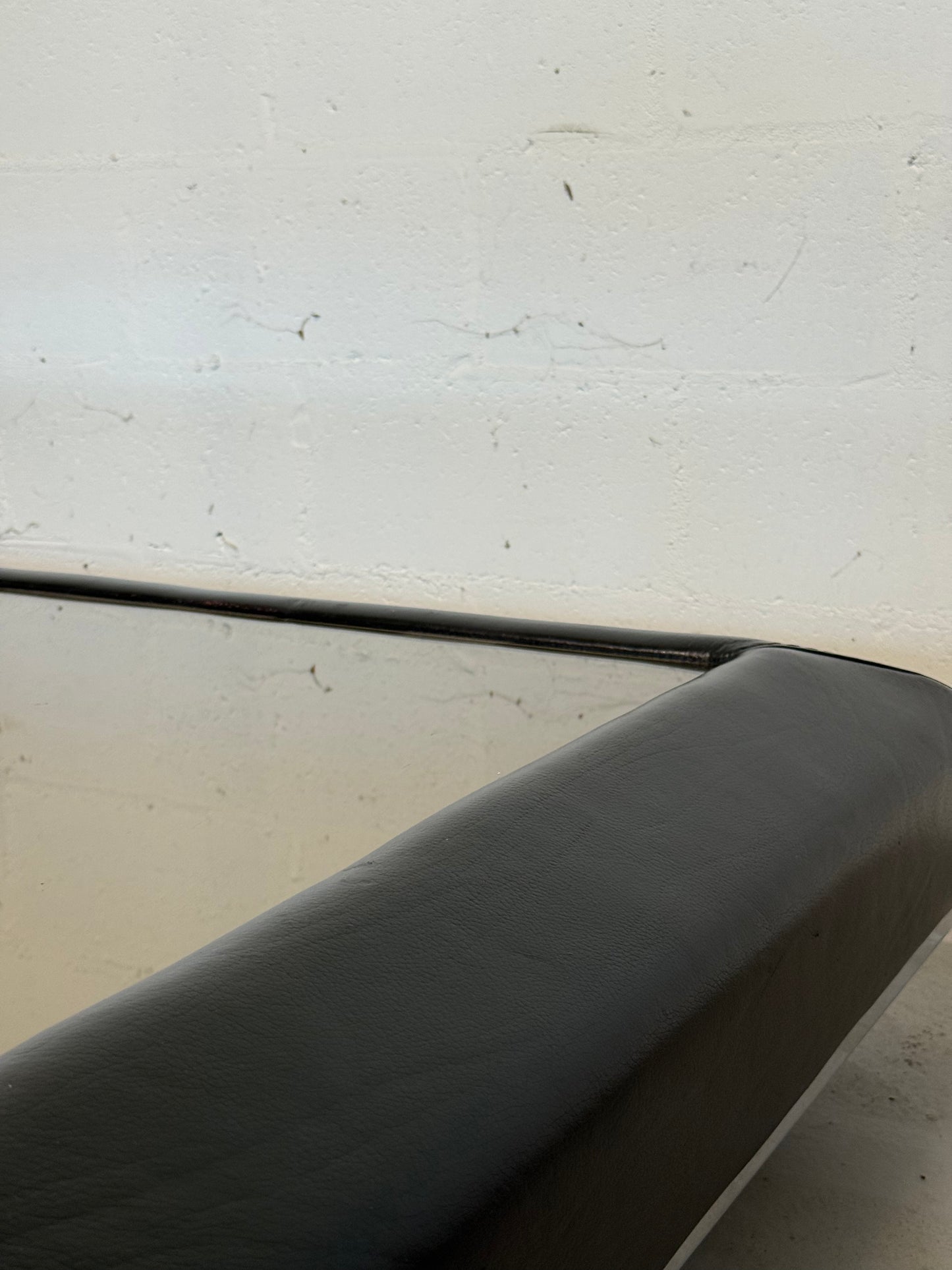 Large Vintage Leather-Wrapped Coffee Table