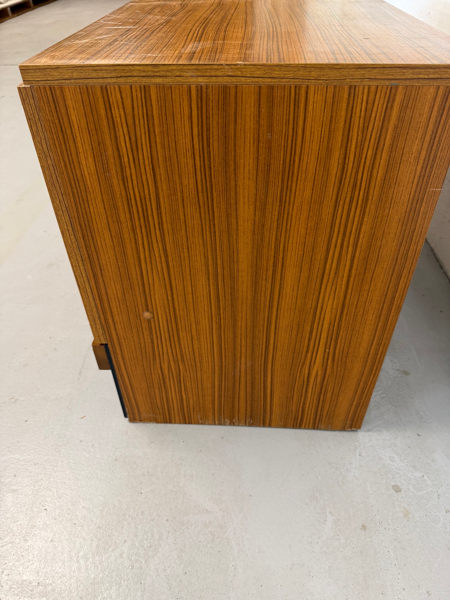 Vintage Teak Veneer Credenza Mid-Century Sideboard
