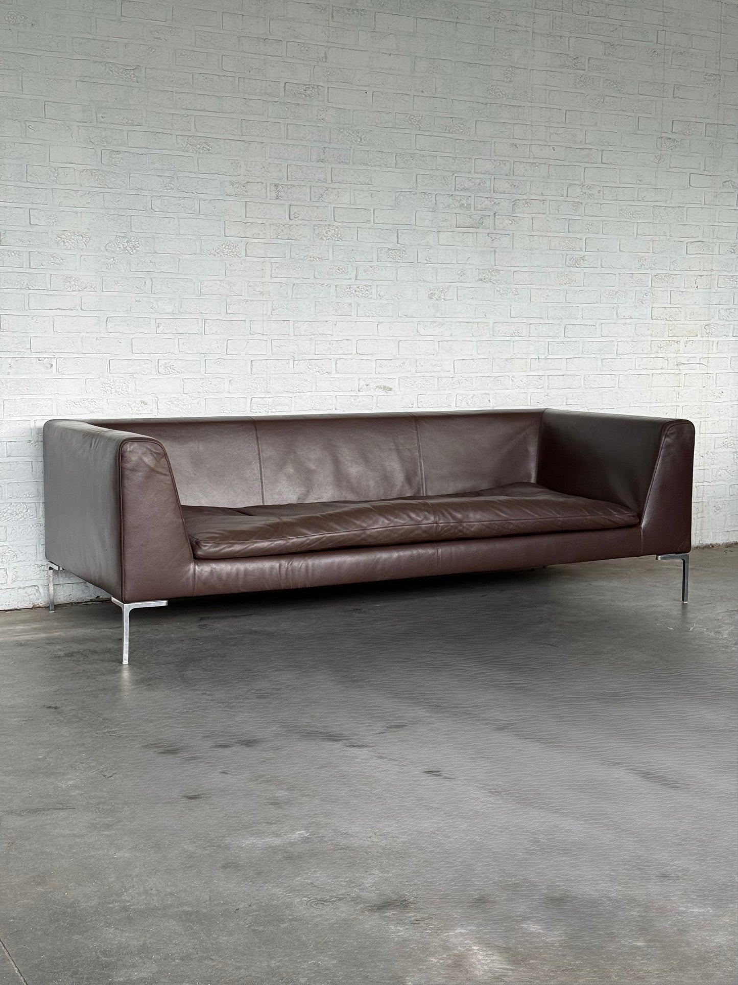 leather sofa by B&B Italia & Bench Set