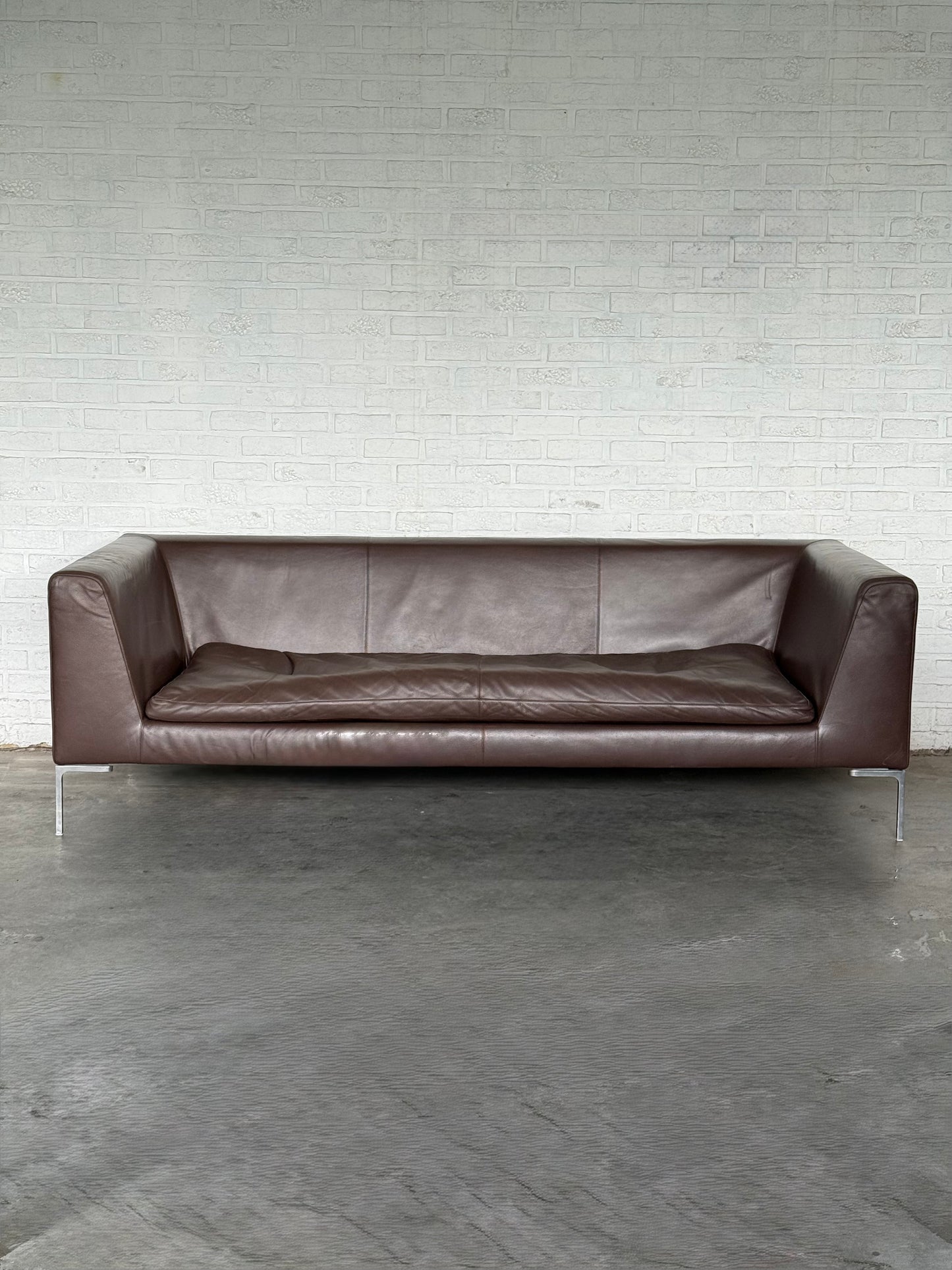 leather sofa by B&B Italia & Bench Set