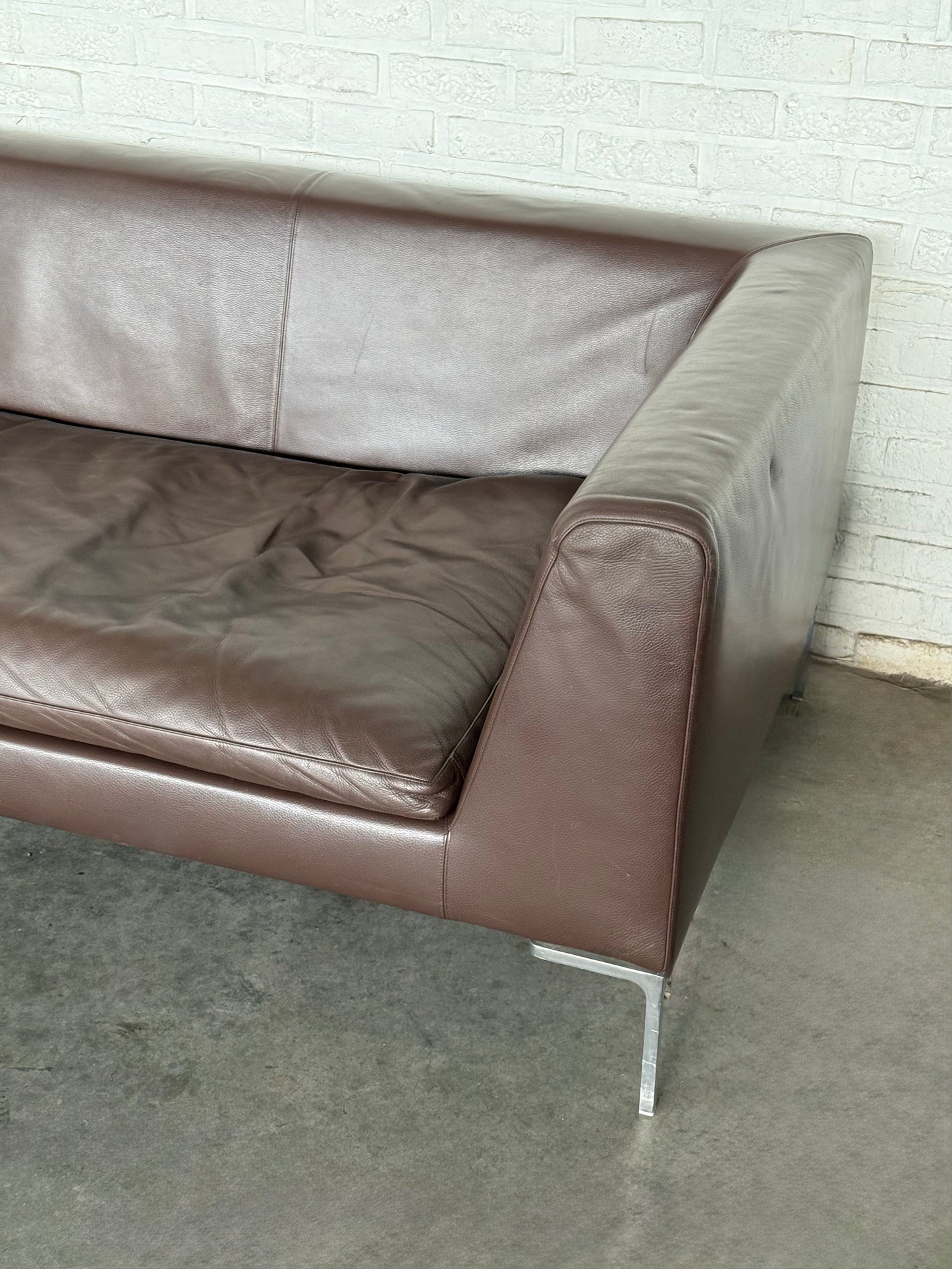 leather sofa by B&B Italia & Bench Set