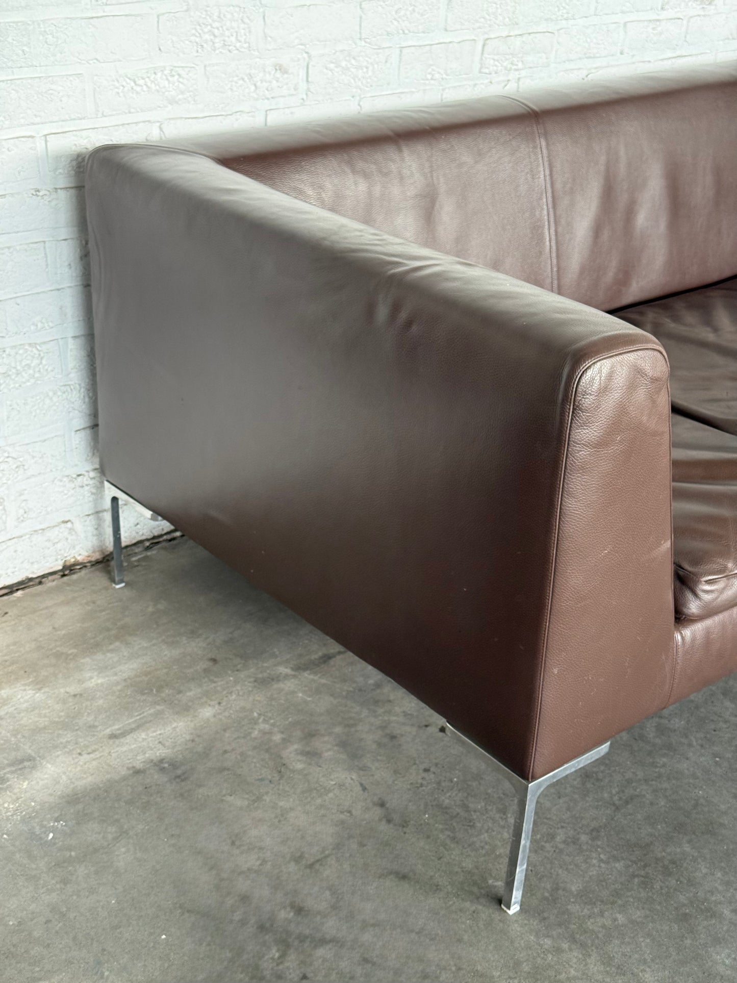 leather sofa by B&B Italia & Bench Set
