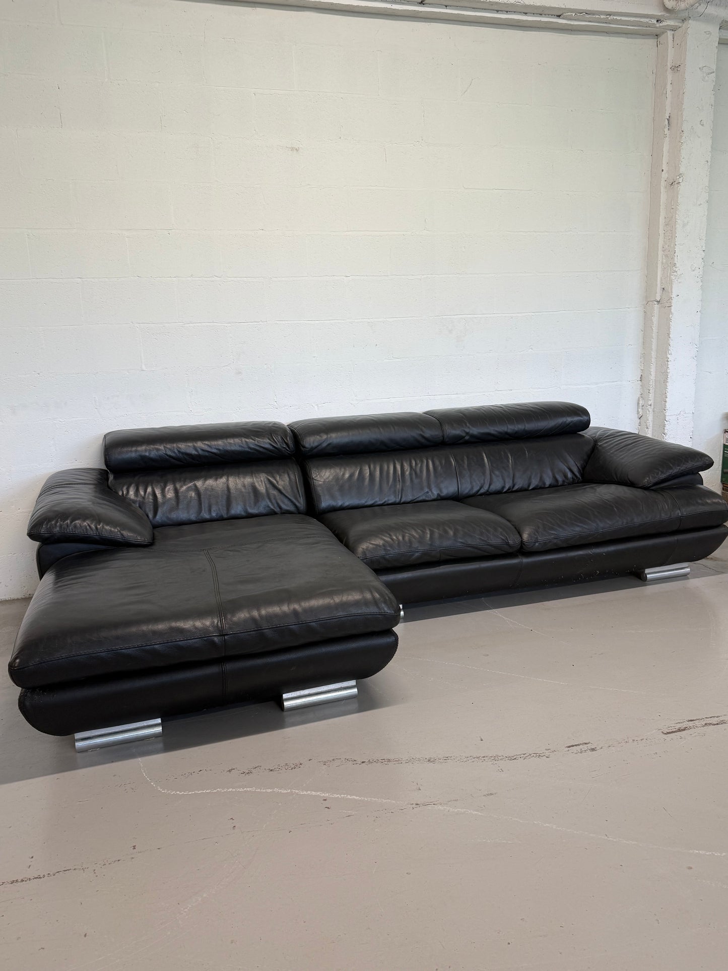Italian Leather Corner Sofa