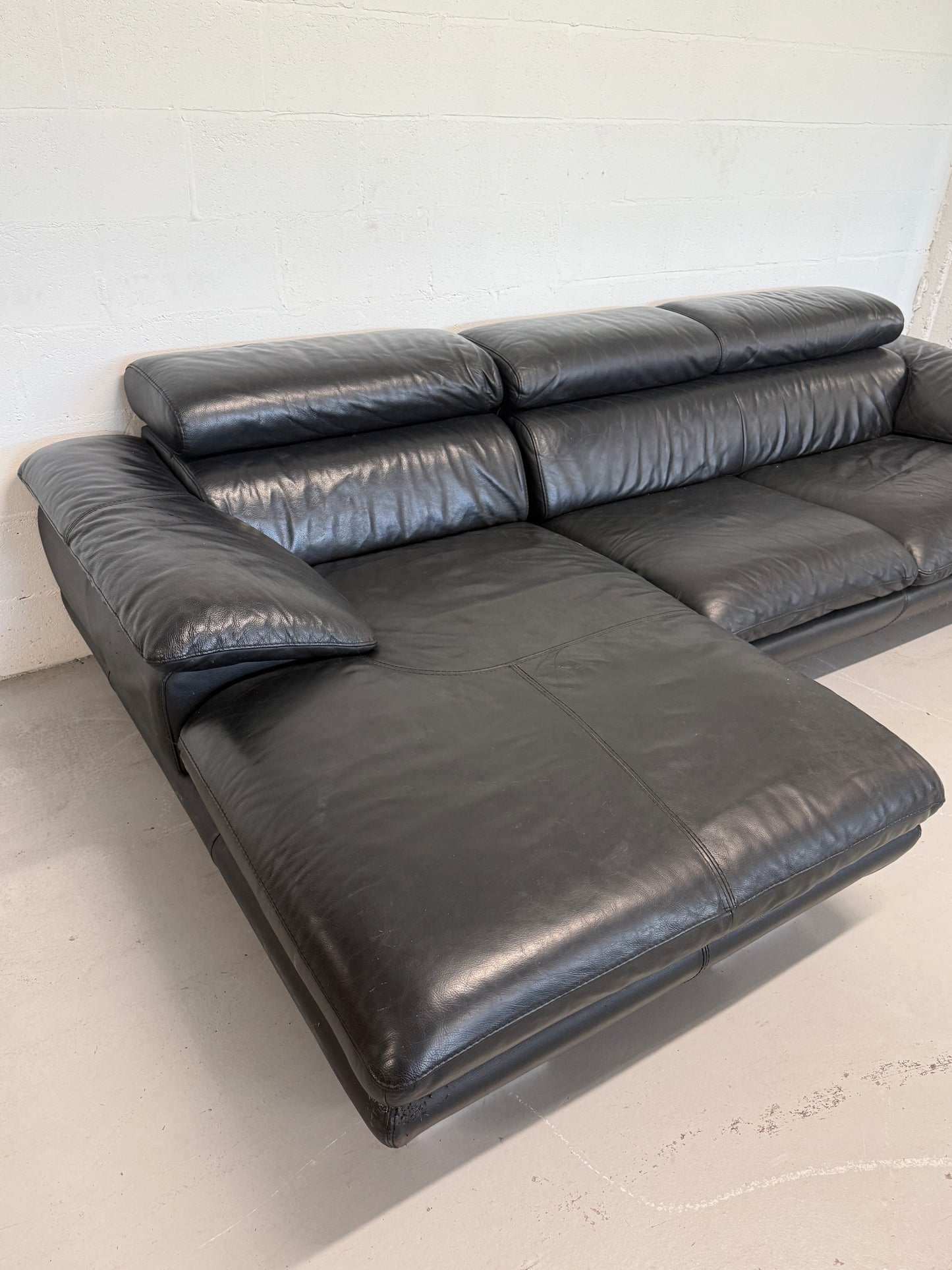 Italian Leather Corner Sofa