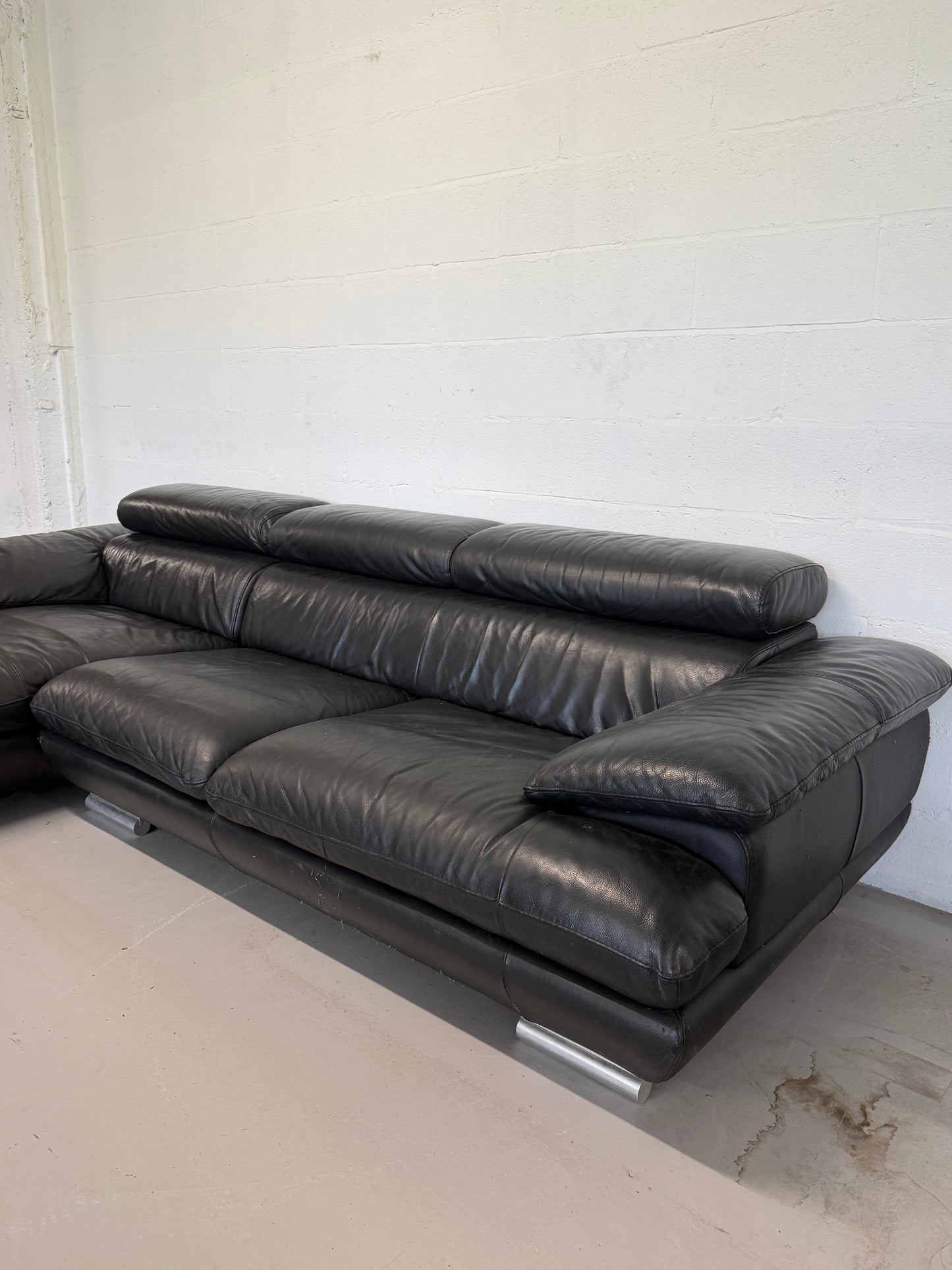 Italian Leather Corner Sofa