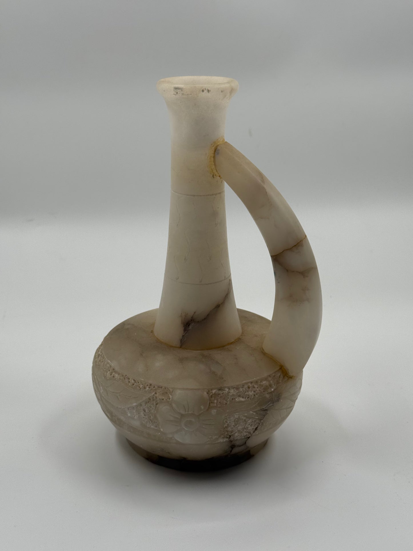 Hand-Carved Onyx Decorative Pitcher