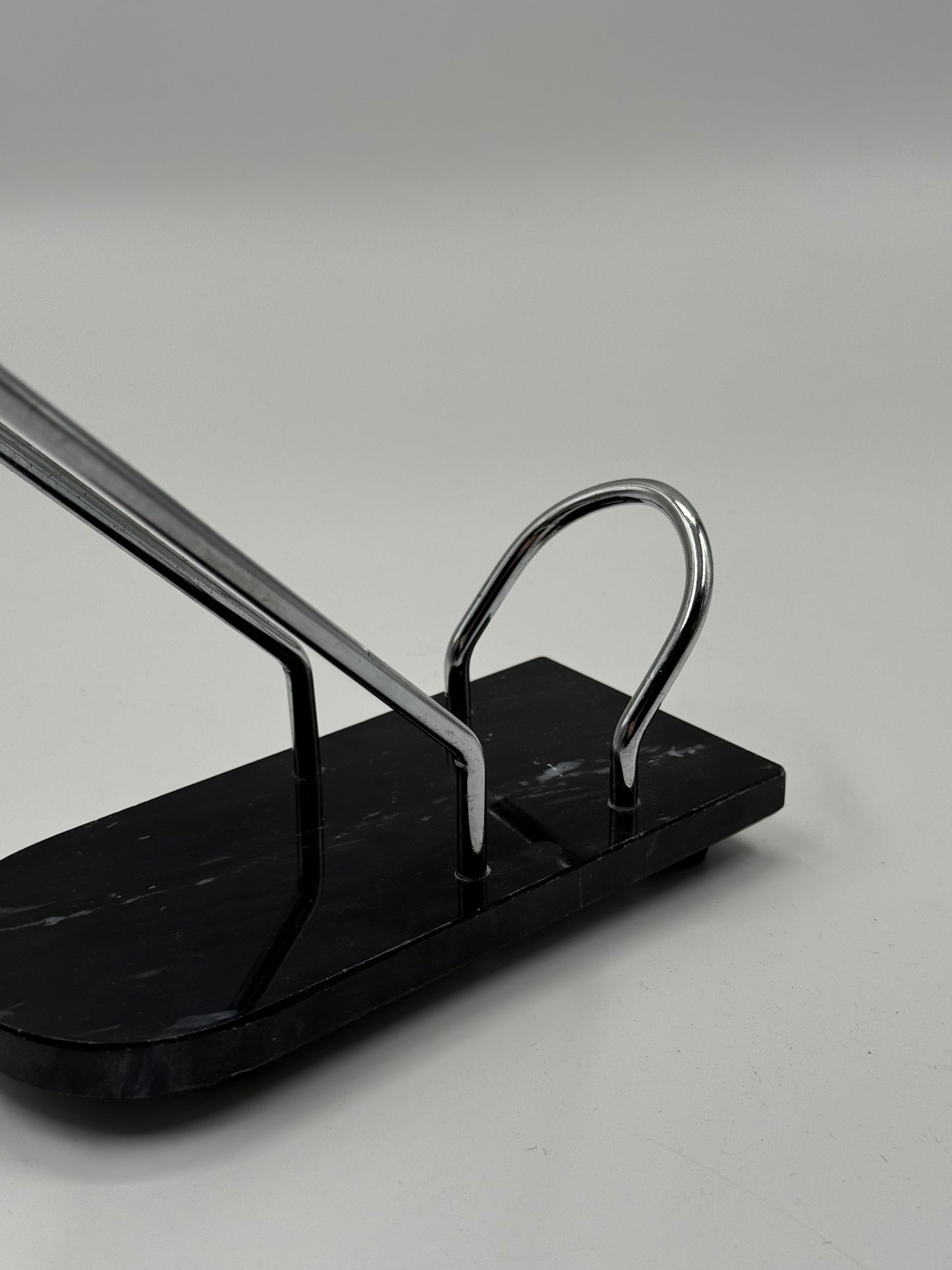 Post-Modern Marble & Chrome Wine Holder