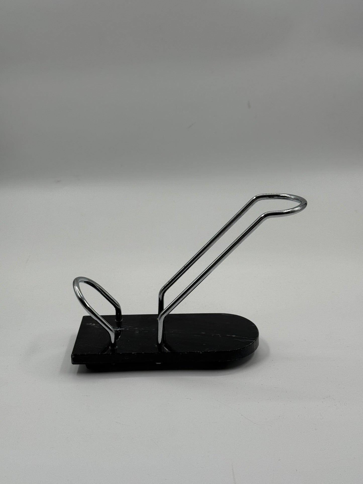 Post-Modern Marble & Chrome Wine Holder