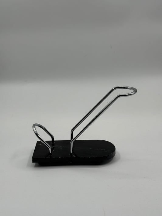 Post-Modern Marble & Chrome Wine Holder