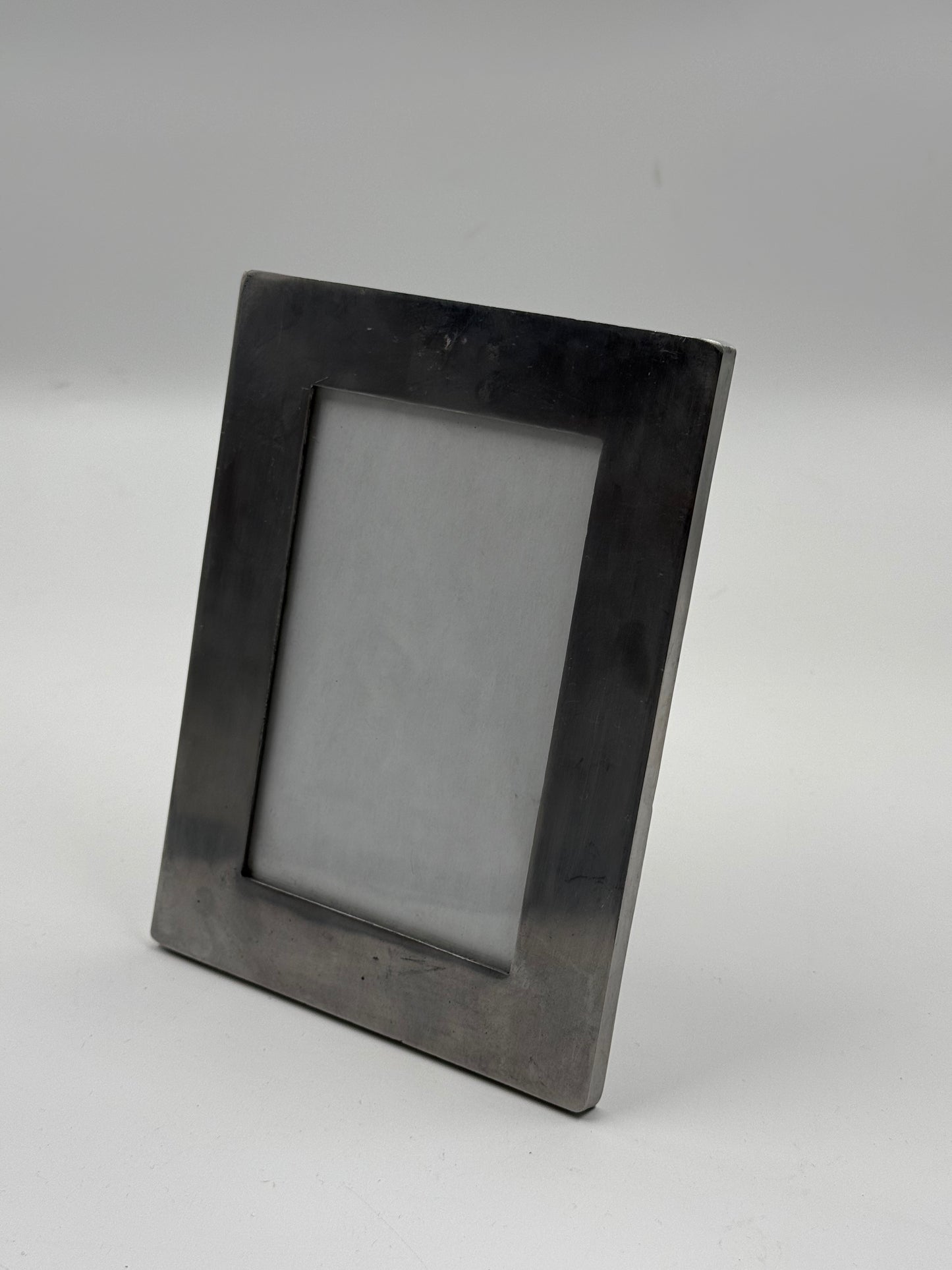 Vintage Brushed Metal Minimalist Photo Frame